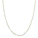 Yellow Gold Over Sterling Silver 1mm Twisted Curb Chain (16, 18, 20, 22, 24 or 30 inch)