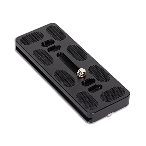 Sequpr Kamera 100mm Schnellwechselplatte Kompatibel mit Arca Swiss Standard Kugelkopf und Klemme, Schnellwechselplatte mit 1/4" Schraube für Stativ Kugelkopf Cover