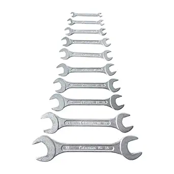 Eastman Doe Jaw Spanners - Crv Set Of 12Pcs, Kit-03/121M, Chrome Vanadium Steel, Chrome Plated - E-2001