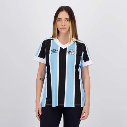 Camisa Gremio Oficial 1 2021, Umbro, Feminino, Celeste/Preto/Branco, GG