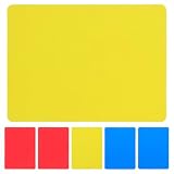 BESTYASH Kit cartoncini Arbitro Calcio, 6 Pezzi, in PVC Spesso, Giallo, Blu, competizioni Ufficiali Sportive