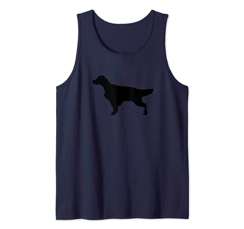 Silhouette of Dog Breed - Setter Tank Top, Blue