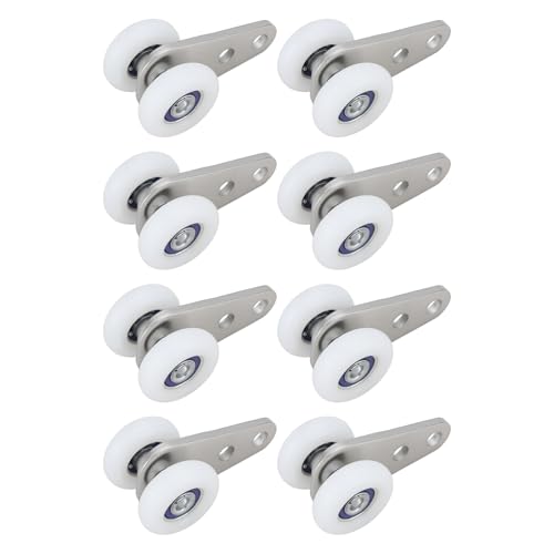SG Store Lot de 8 Roulettes pour Porte Coulissante Rail de 25 Mm 24 X 22,5 X 45 Mm