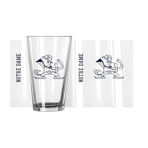 Image of Logo Brands NCAA 16 oz Pint Glass - Durable Glass With Bold Team Color- Chip-Resistant Rim Drinkware For Fans, Tailgates, Home Bars & Everyday Use