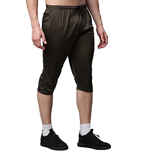 Image of Mack Jonney Dryfit Lycra Solid Capri for Men-Dryfit Lycra D13 01-P