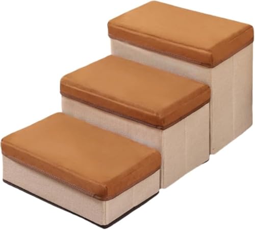 2層タイプ 収納ボックス 組み立て 折りたたみ コンパクト CokBlu ペットステップ ペットフットペダル ペットペダル階段 犬用階段