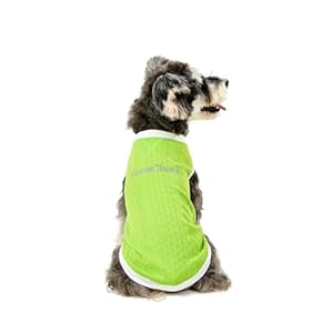 Dog T-Shirt Sleeveless Vest Lightweight Breathable Pet Apparel Solid Color Puppy Dog Sweatshirt Dog Clothes (Medium, Green)