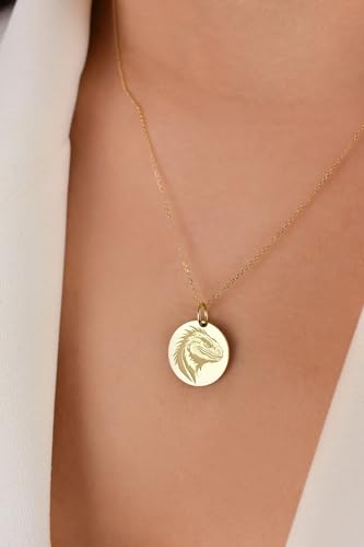 Pendentif lézard 24 mm argent sterling plaqué or avec chaîne 45 cm