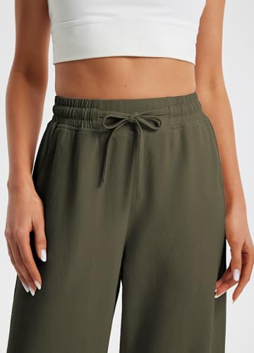 Libin Womens Linen Pants Wide Leg Beach Casual Pants Cotton Linen Summer Pants Travel Trousers3