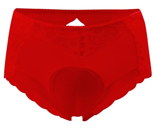 Men's Hiding Gaff Panties Brief Shaping Breathable Camle Toe Lace Floral Mesh Underpants Crossdressing Transgender Underwear