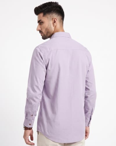 Image of Amazon Brand - INKAST Men Solid Cotton Shirt | Casual Wear | Basic Essential Plain Everyday & Office Wear | Full Sleeve | Regular Fit