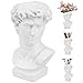 Statua Busto Fioriera Vaso In Resina Con Testa Umana Vaso Di David Statua Scultura Greca Vaso Per Interni Ed Esterni Decorazione Del Giardino Artigianato Scrivania Stoccaggio Di Cancelleria (Bianca)