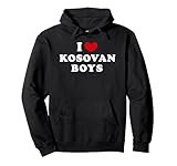 amo i ragazzi kosovari, i heart kosovan boys felpa con cappuccio