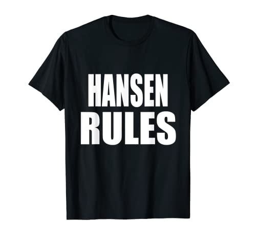 HANSEN Reglas Hijo Hija Niño Niña Nombre del Bebé Camiseta