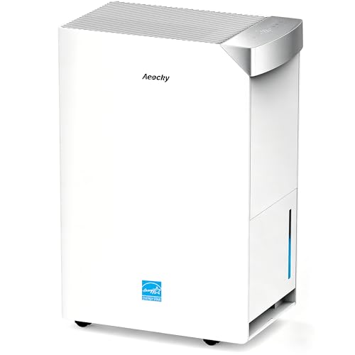 AEOCKY 105 Pint/D Energy Star Version 6.0 Dehumidifier, 5500 Sq.Ft Smart Compressor Dehumidifier with Drain Hose, Intelligent Humidistat,for Basement,Bedroom,Home,Bathroom