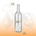 FastRack - W5 Wine Bottles, Bordeaux Liquor Bottles, Clear Wine Bottles, 750 ml Empty Bottles, Empty Bottles for Drinks, Clear/Flint Bordeaux Wine Bottles, 12 per Case