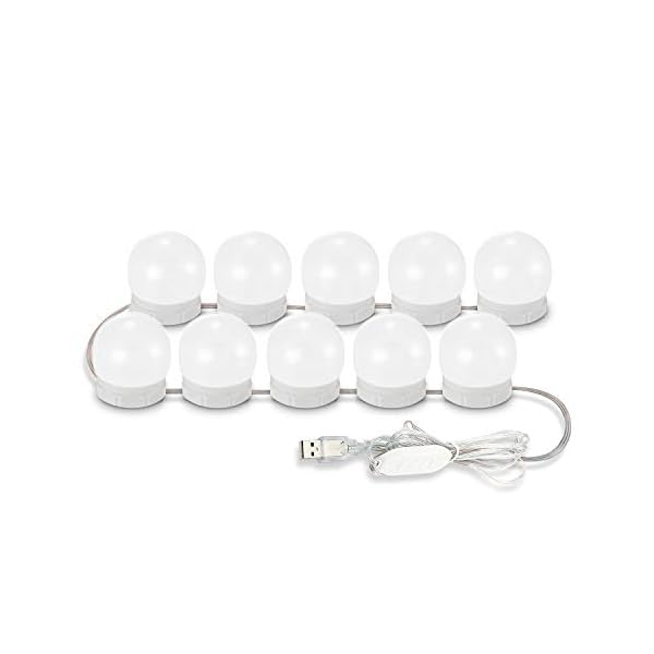 LED-Kosmetik-Lichter für Spiegel, Consciot Hollywood-Stil, mit 10 dimmbaren Glühbirnen, einstellbare Farbe und…