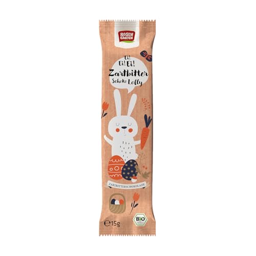 Rosengarten Zartbitter-Lolly Hase, vegan (15 g) - Bio