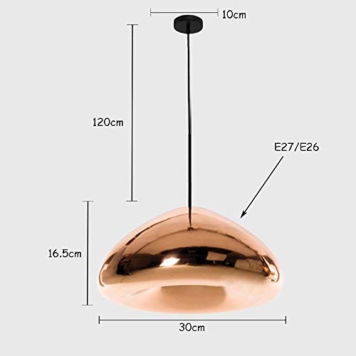 Pendant light globe ajustable avec suspension miroir chrome LED