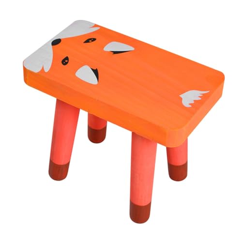 ROMISBABA 1stück Holz Fußhocker Für Junge Mädchen Cartoon Tier Design Stabiler Und Leichter Tritt Für Kindergarten Als Fußbank Oder Möbelstück Für Kinderzimmer