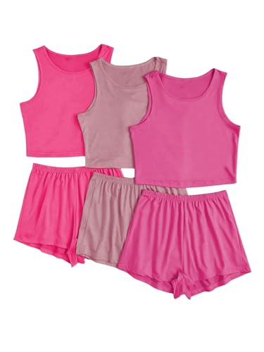 SOLY HUX Women's Pajamas 6 Piece Sleeveless Tank...