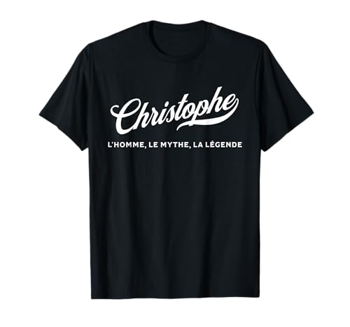 Photo de homme Idée cadeau drôle humour prénom pour Christophe T-Shirt