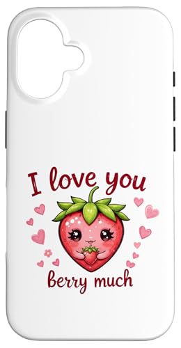 I Love You Berry Much �L���[�g �n�[�g �X�g���x���[ �t���[�c ����� �X�}�z�P�[�X iPhone 16 �p