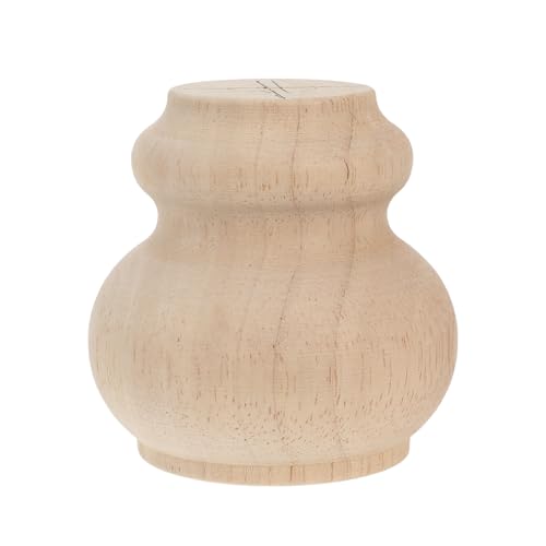 ULDIGI Pata de Mueble de Madera Maciza Redonda 8x8 Cm Pata para Sofá y Mesa Auxiliar para Muebles Soporte Estable para Sala de Estar y Oficina