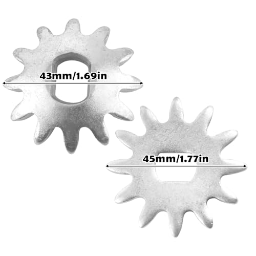 Image of 3 Ton Horizontal Hydraulic Jack Gear Repair Parts 2 Pack Metal Jack Gear Accessories with Handle Grip Replacement for Car Floor Jack