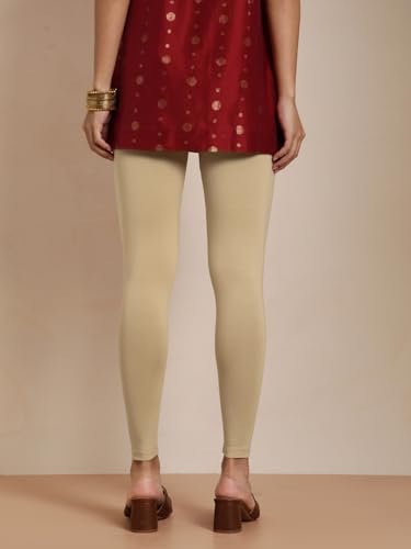 Image of TWIN BIRDS Women Viscose Ankle Leggings | Stretchable Kurti Wear Bottom