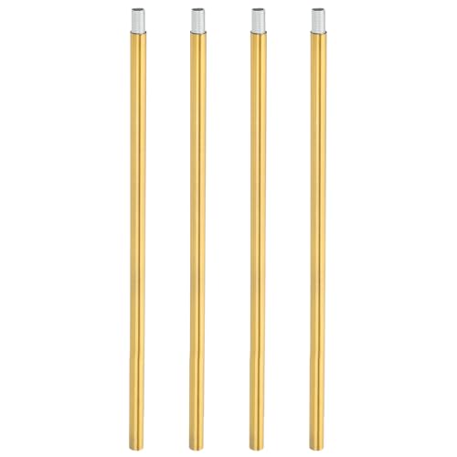 Image of PATIKIL Threaded Extension Rod, 4 Sets 12 inch M10 x 1mm Fine Thread Lamp Pipe with Lamp Pipe Nipples for Pendant Light Island Lighting Chandeliers Stems, Dark Gold