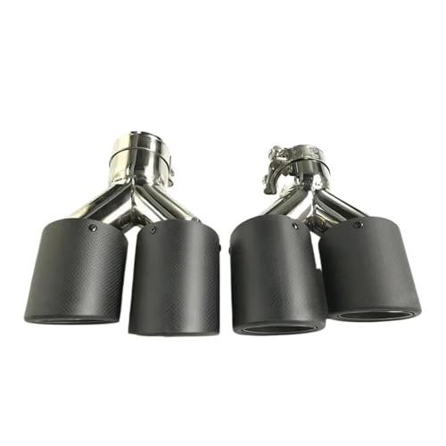 Escape de coche universal con doble punta de carbono para mejorar el rendimiento visual