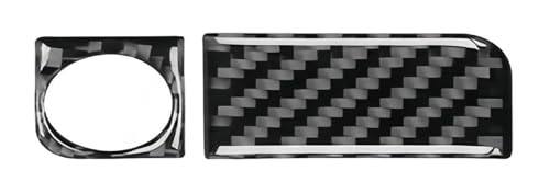 RINKTEEA Strisce Decorative per N&issan 350Z 2003-2009 Pannello Portaoggetti Posteriore Coperchio Serratura Chiave Adesivo Fibra Carbonio