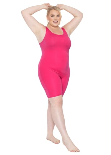 Image of STRETCH IS COMFORT Womens Plus Size Tank Unitard Athletic Rompers For Women