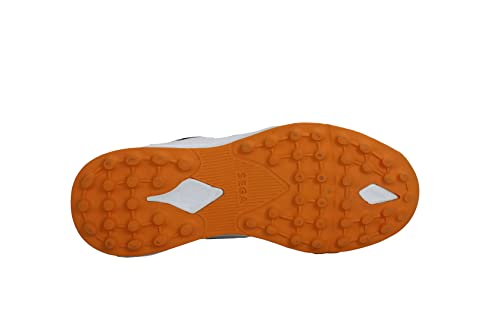 Image of SEGA Predator Cricket Shoes by Star Impact Pvt. Ltd. (White Orange, Numeric 7)
