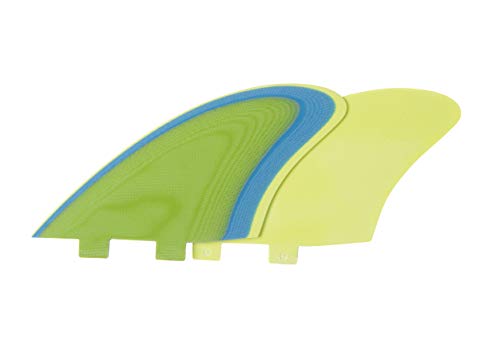 Quillas Sizzla Twin Keel Fins FCS I en fibra de vidrio verde