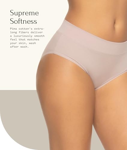 Image of Felina Pima Cotton Hipster - Seamless Cotton Underwear for Women - Soft and Breathable Womens Underwear