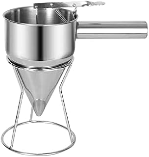 Stainless Steel Pancake Batter Dispenser with Stand,Funnel Cake Dispenser with Stand,Baking Tool for Cupcake, Waffles, Muffin Mix, Crepes, Cake
