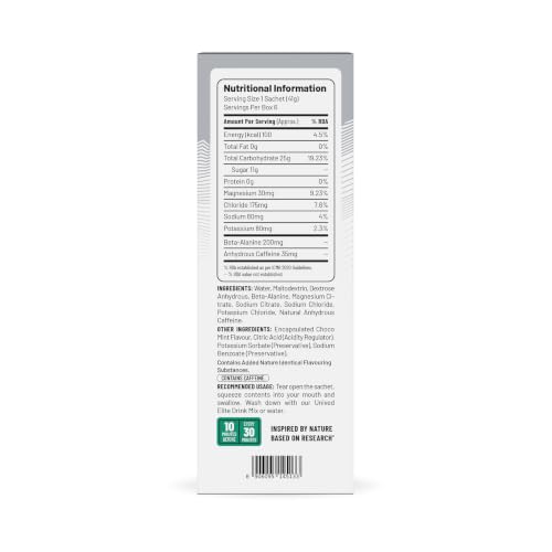 Image of Unived Gel, Nutrition Energy Gel for Endurance Athletes, Runners, Cyclists, Triathletes, Ultramarathon Runners, Vegan, Pack of 6 (Dark Chocolate Mint)
