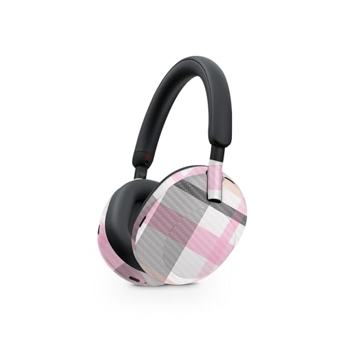 Image of MightySkins Carbon Fiber Skin Compatible with Sony WH-1000XM5 Headphones - Plaid | Protective, Durable Textured Carbon Fiber Finish | Easy to Apply, Remove, and Change Styles