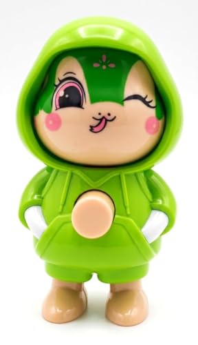 Image of Priyana Face Changing Cartoon Keychain with 3 Expressions, 3D Cute Character Action Figure Key Holder with Metal Ring & Clip for Bags, Backpacks, Car Keys, Kids & Adults, Green