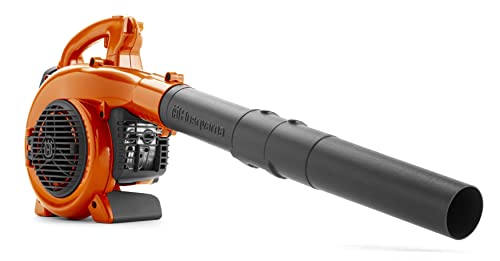Husqvarna 125B Gas Leaf Blower, 28-cc 1.1-HP 2-Cycle Handheld Leaf Blower, 470-CFM, 170-MPH, 12.5-N Powerful Clearing Performance and Ergonomic Design, Gifts for dad