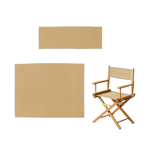 Wonafa 1 Set Director Chair Canvas Replacement with Wood Stick 18.9L X 15W Portable Replacement Cover Canvas for Directors Chair (Khaki)