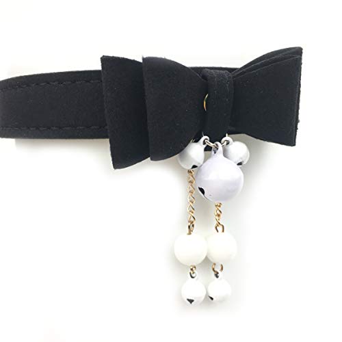 Bell Choker Collar Necklace Lolita Bow Collar Cat Kitty Velvet Necklace (X2) - Thumbnail 3