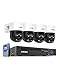 Produktbild H.VIEW Überwachungskamera System 8CH 8MP PoE NVR Recorder mit 2TB HDD Festplatte und 4X 5MP PTZ POE IP Kamera mit Mikrofon Wasserfest Überwachungskamera Set für Außen/Innen