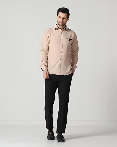 Image of TAGDO Men's Full Sleeve Shirt | Pocket Design and Spread Collar Shirt for Man (2054)