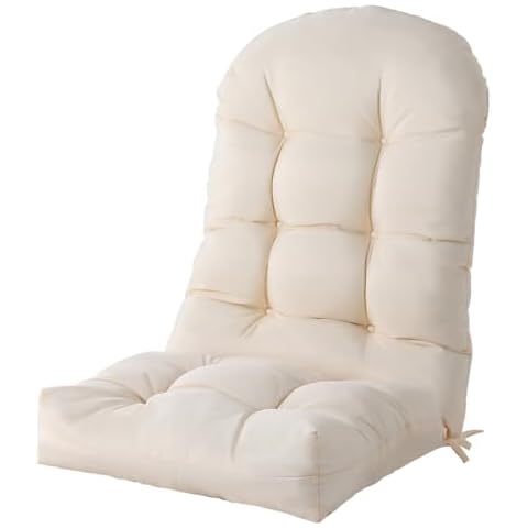 ABCPATIO Adirondack Chair Cushion, High Back Patio Chair Cushions, Premium Pads Cushions with Non-Slip Ties,Waterproof and Fade-Resistant Thickened Cushion for Indoor and Outdoor (Beige,1) Cover