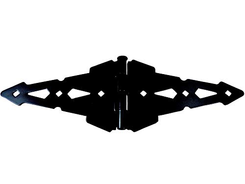 WOOD GATE HINGES: Western Style - (BLACK) (PAIR)