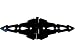 WOOD GATE HINGES: Western Style - (BLACK) (PAIR)