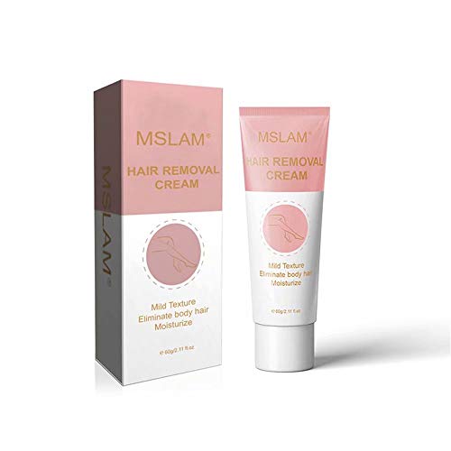 MSLAM Hair Removal Cream for Women Men, Unisex Premium Painless Depilatory Cream, Effective in 10 Minutes for Underarm, Arms, Legs and Bikini Area, 2.1oz